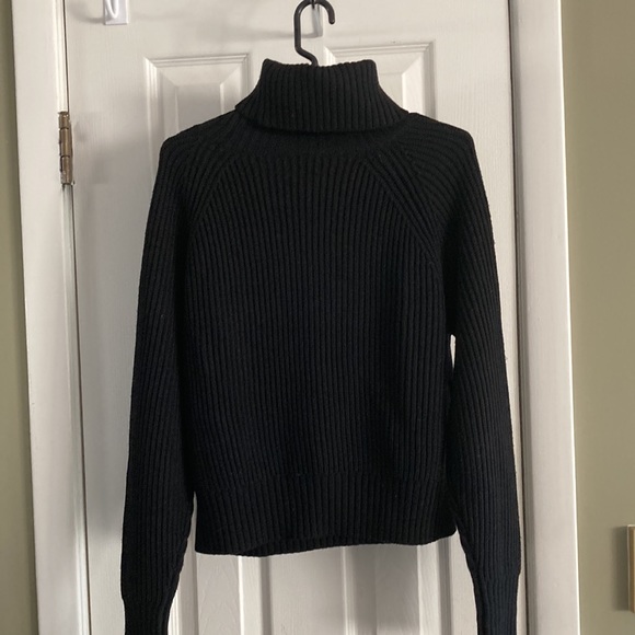 WILFRED FREE ARITZIA RIBBED SWEATER TURTLENECK MADE IN ITALY 100% WOOL SIZE S - Picture 4 of 7